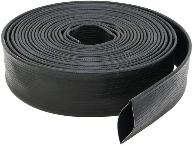 Kuriyama OF10 2" ID Black Lay-Flat Nitrile/PVC Rubber Discharge Hose (200 Feet)