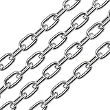 1/4 Inch x 13ft 304 Stainless Steel Coil Chain, 6mm x 4mThick Proof Coil Chain, Heavy Duty Metal Chain, 1322 lbs(600kg) WLL