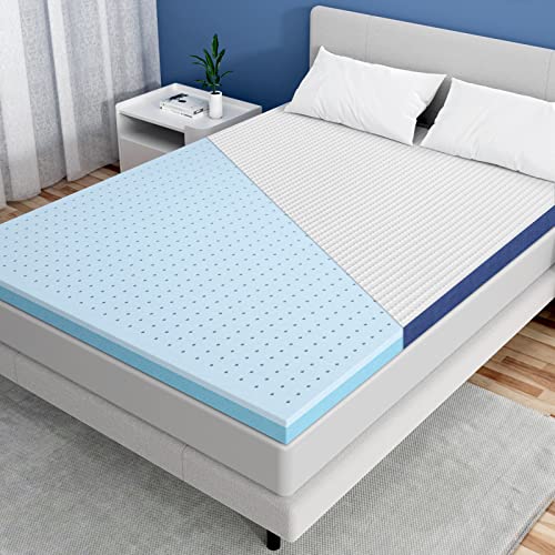BedStory Nakładka na materac 140 x 200 cm, wysokość 7,5 cm, z pianki żelowej z pamięcią kształtu, H2 H3, ze zdejmowaną poszewką na łóżko kontynentalne, sofę do spania