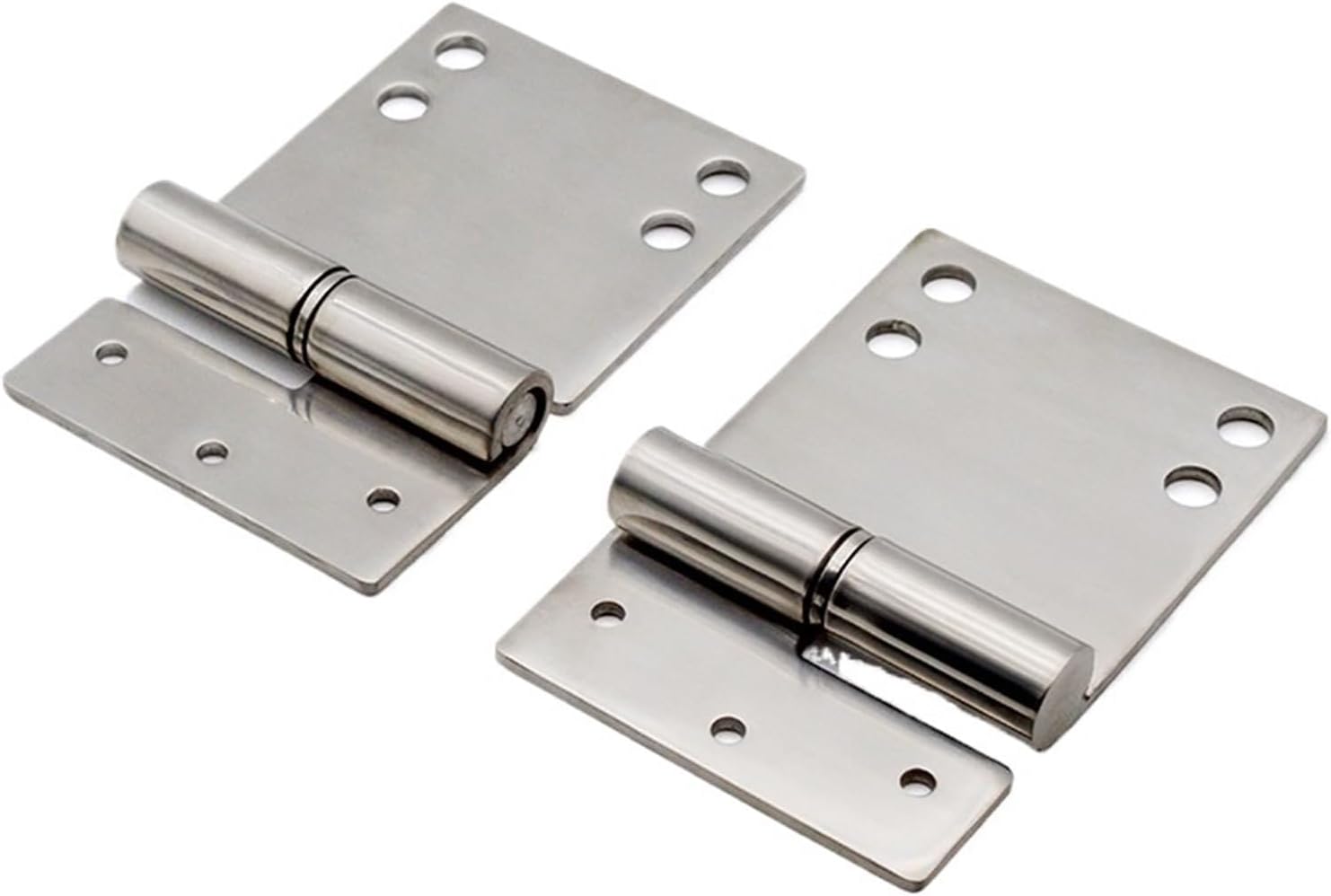 1pc Hinge Detachable Stainless Steel Irregular Flat Folding and Detachable Large Hinge for Industrial Cabinet Doors(Right)