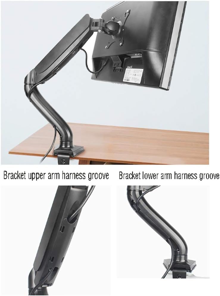 TV Wall Mount Bracket, for 12-27-Inch Screens Full Motion Monitor with Gas Spring