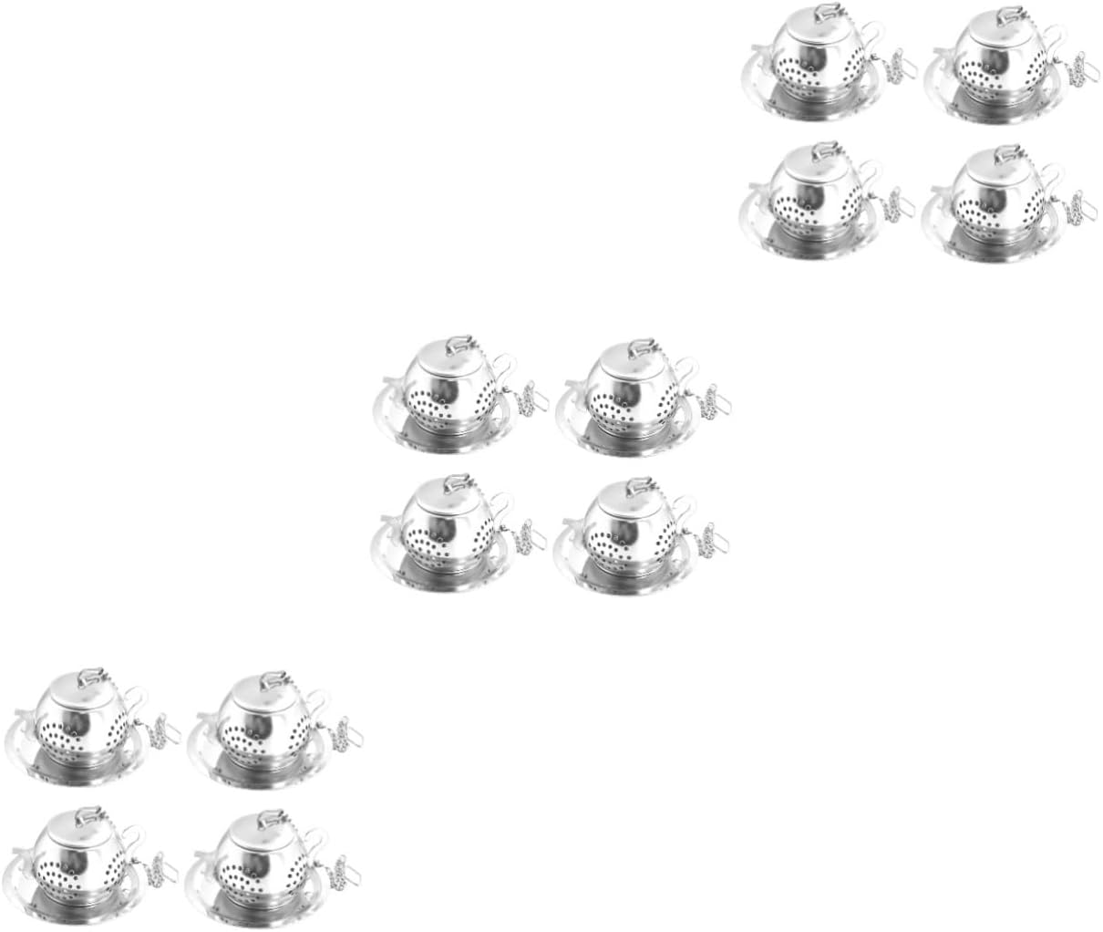 12 Sets Stainless Steel Tea Infuser Tea Strainer Mesh Filter for Brewing Fresh Flavor and present Giving