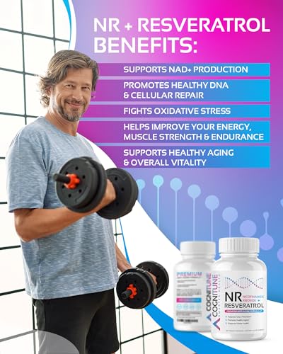 NR + Resveratrol Supplement - Increase NAD, DNA & Cellular Health, Longevity, Vitality. 5-in-1 Anti Aging Formula w/ Nicotinamide Riboside, Trans Resveratrol, Vitamin C, Grape Seed, Pine Bark - Thumbnail 3