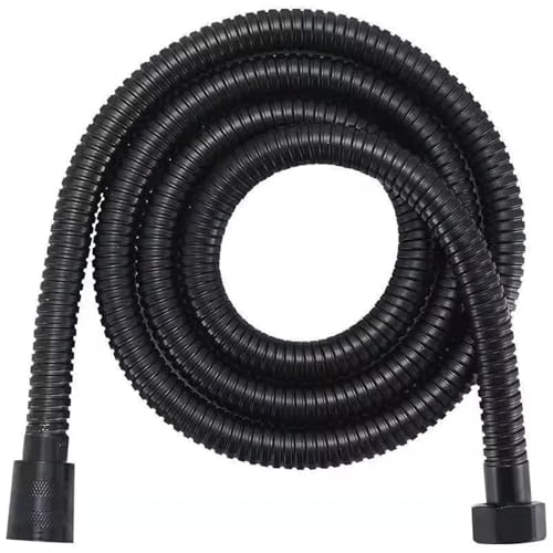 Flexible de douche en acier inoxydable noir 2m avec son support mural réglable - 3