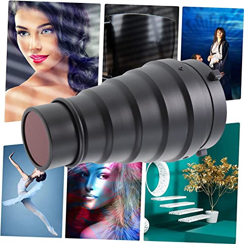 Tubo de luz cónico para fotografía con filtros de color y rejilla para flash de estudio 7