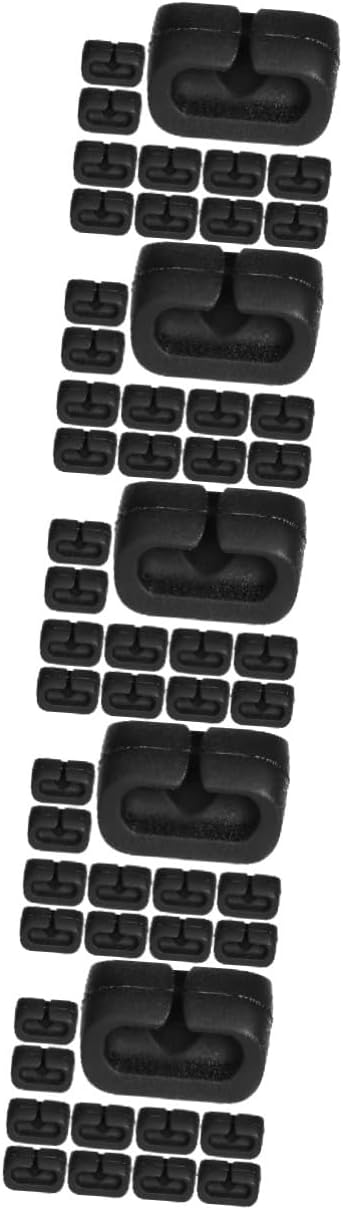 60pcs Cable Clips Adhesive Cord Organizers for USB and Audio Cables Neat and Tidy Desktop for Home Office and Car Use up