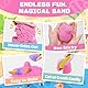 StarryTiger Eisdiele Kinetic Sand Set, Zaubersand Sensorisch Sandspielzeug, Magic Sand Koffer mit 1000g, Sensorik Magic Sand Set, Kinetic Sand Set Mädchen, für 3 4 5 6 7 8 9 10 Kinder Geschenk