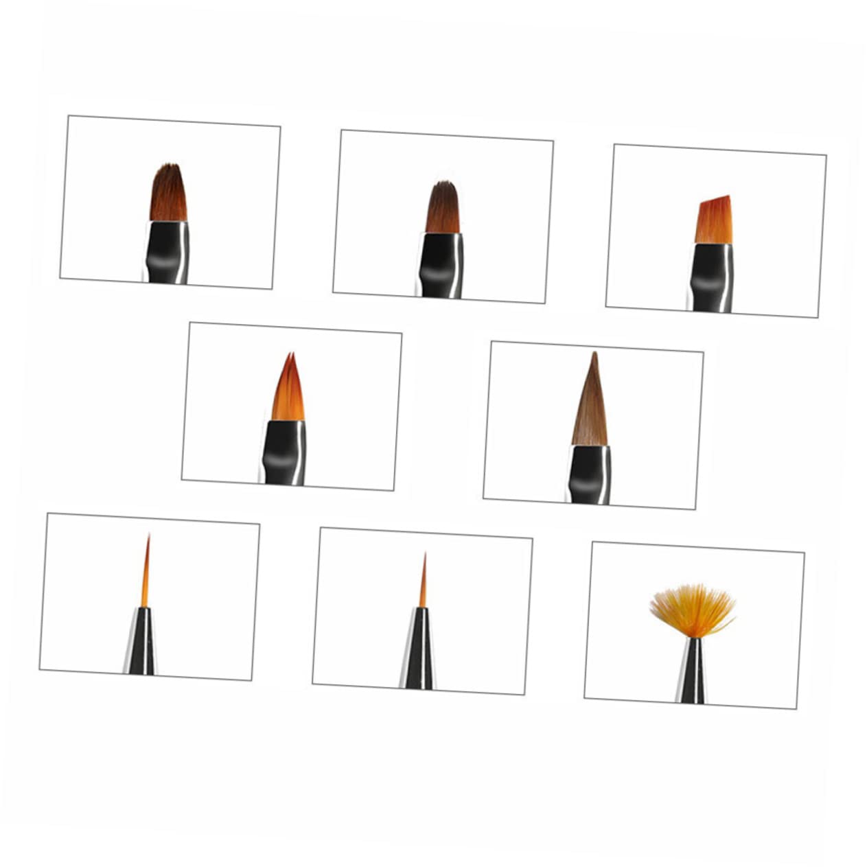 NIYANGLE 1Set Nail Art Brush Kit Professional Nail Painting Tools with Drill Handle Lightweight and Durable for Home and Salon Use for Creative Nail Art Design and Decoration