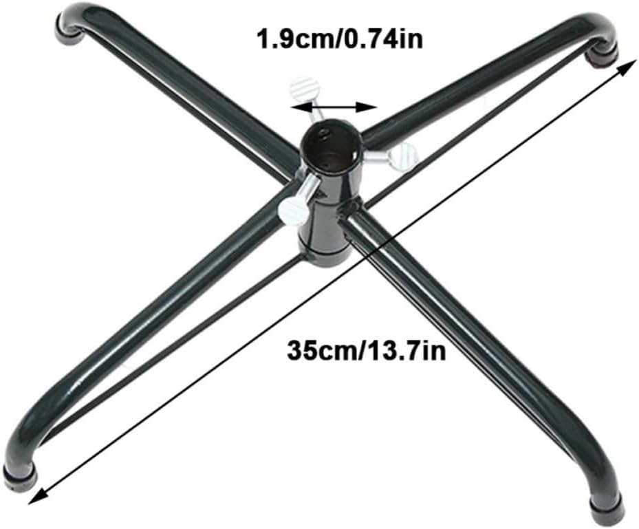 Sturdy Xmas Tree Stand 2 Pcs Metal Quadripod Rack for Artificial Tree