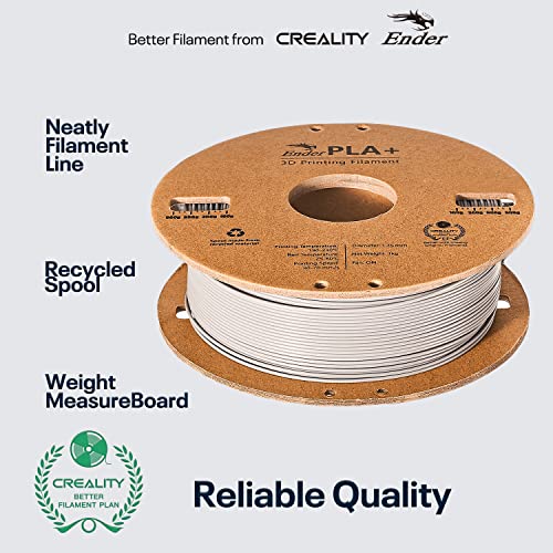 Creality Ender 1.75Mm White Pla (Pro) 3D Printer Filament—1Kg Spool(2.2Lbs), Diameter Accuracy +/- 0.03Mm,Smooth Filament For 3D Printing #TOP3