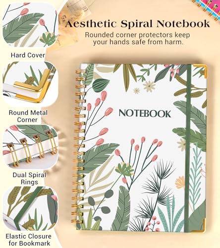 Carnet de notes à spirale anti-bavure grand format A4 avec couverture rigide - 2