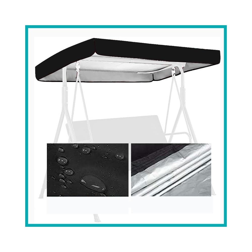 Housse supérieure de rechange imperméable pour hamac de porche 23 places - Convient aux abris d'extérieur marron de 191 x 120 cm
