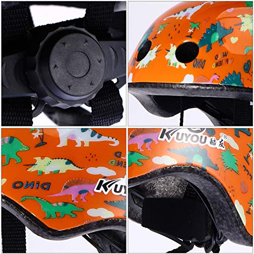 Capacete infantil de skate BESPORTBLE, capacete ajustável para crianças, ciclismo, patinete, laranja