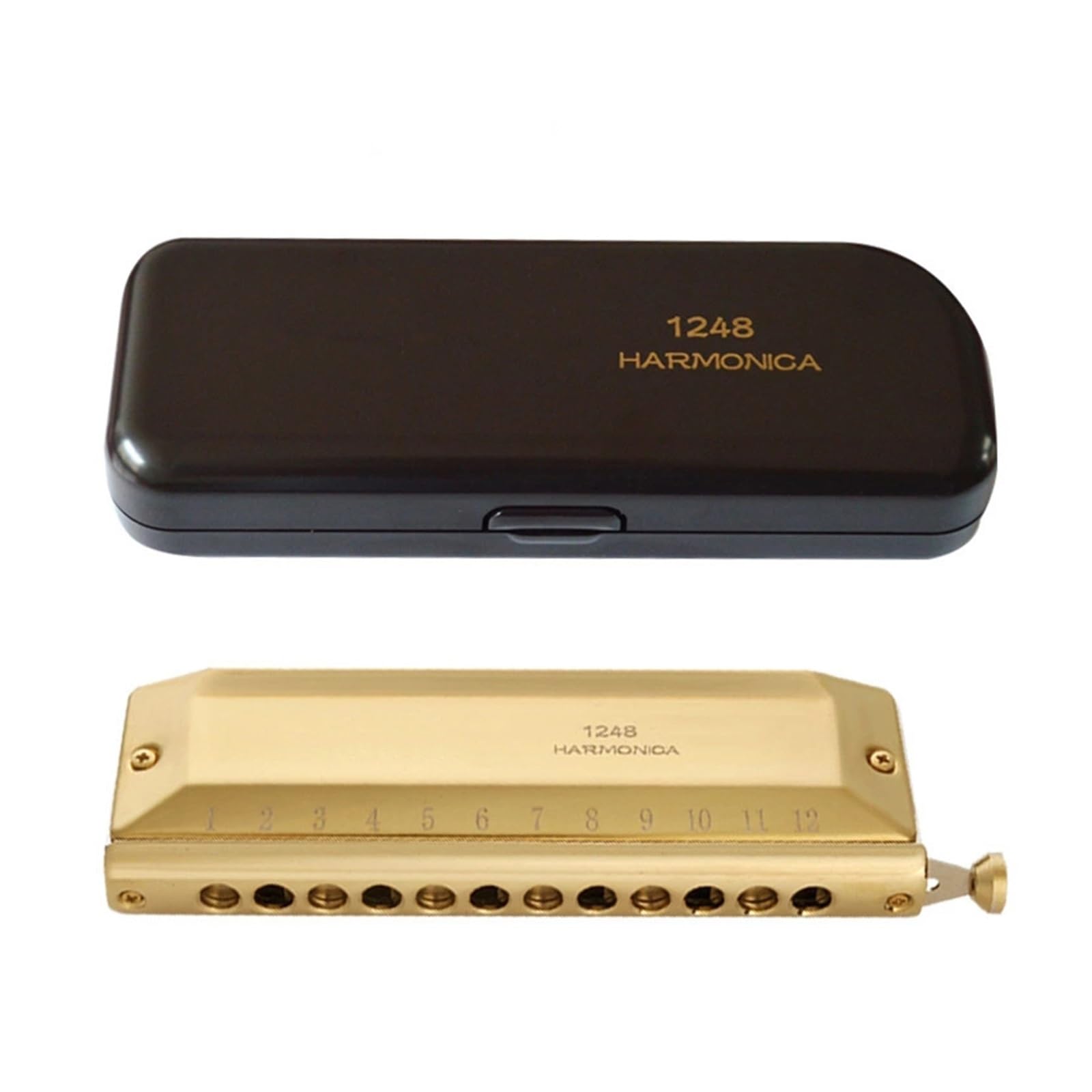 Amazon.com - EDCWDTYYEC Harmonica 12 Hole 48 Golden Tone Chromatic