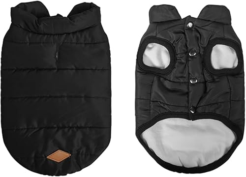 Miniatura 2 de Abrigo cálido para perro, chaqueta resistente al viento para perro, abrigos de invierno de forro polar para perro, ropa para perro de color sólido,