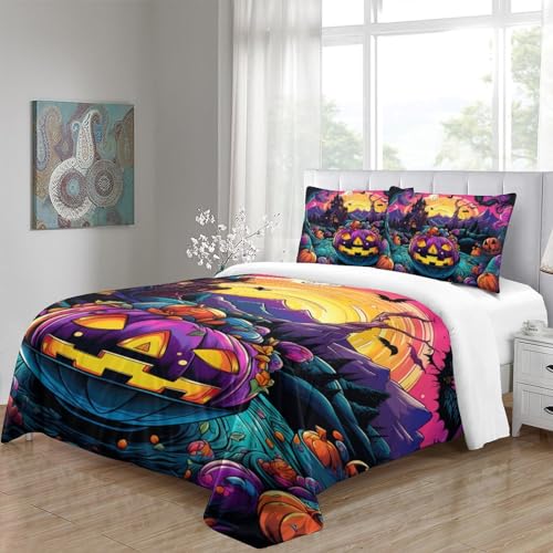 Housse de couette microfibre double 200x200 parure lit sans repassage - 5