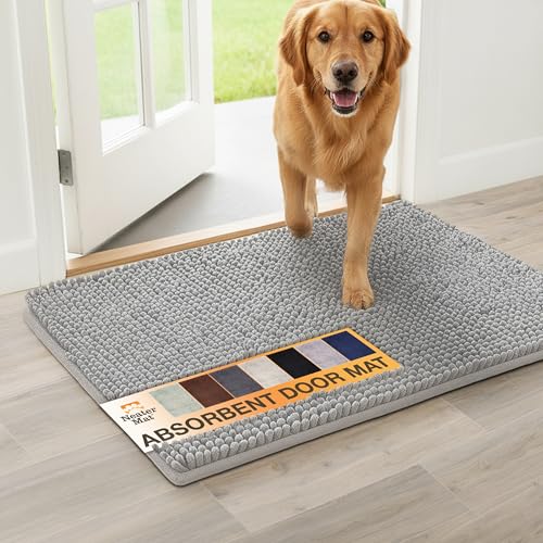 Neater Pets Muddy Paws Dog Door Mat 24"x17" Gray