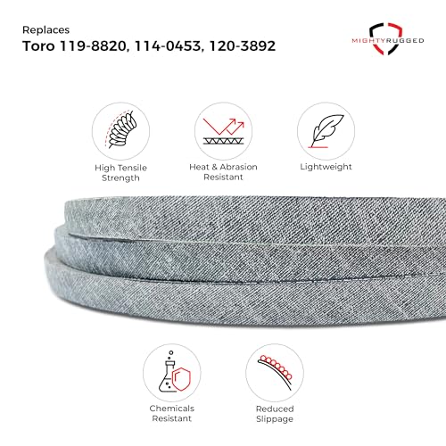 Image of 119-8820 Toro Belt Replacement - Belt Length 141-1 /2 inch - Heavy-Duty, Durable, Aramid Cord Replacement for Toro Timecutter 50 Inch Deck Belt for SS5000, SS5060, MX5060, 74630, 74361, 74632