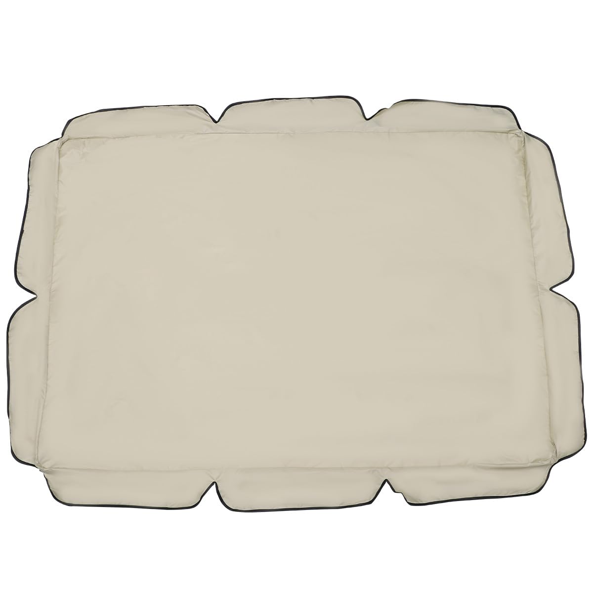 Funda de columpio de jardín tres plazas portátil beige exterior lona de poliéster Toyvian