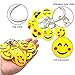 CRSUSUKJ 64 Pack Mini Emoticon Keychain Plush(16 expressions), Cute Keychain, Party Favors for Kids, Keychains, Valentine's Day Gifts/ Birthday Party Supplies, Emoticon Gifts Toys Carnival Prizes.