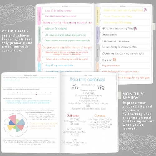Image of Legend Planner PRO Hourly Schedule Edition - Undated Deluxe Weekly & Daily Organizer with Time Slots. Time Management Appointment Book Journal for Work & Personal Life, A4 size Hardcover (White Gold Foil, A4 (8.5 inch x 11 inch))