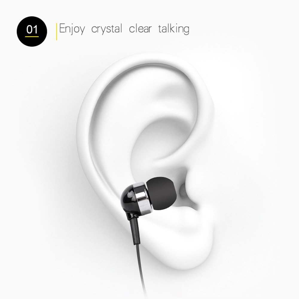 ES Traders Auriculares con Clip Bluetooth 4.0 de música estéreo y alerta de vibración, manos Libres con micrófono Negro
