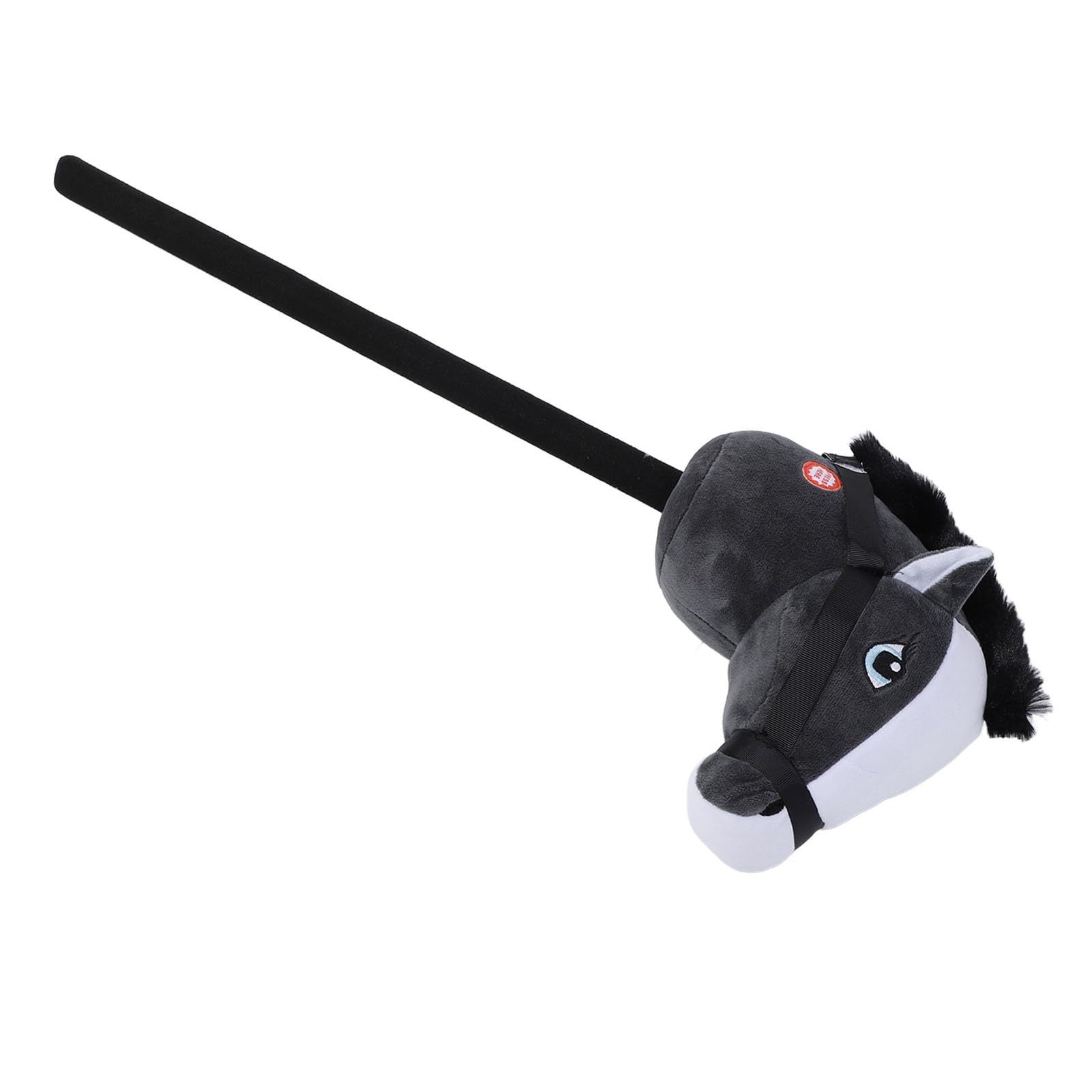 Cavallo Bastone, Materiale Morbido Peluche 2 Effetti Sonori Cavallo Hobby, Giocattolo Bastone con Peluche da 70 Cm e PVC per Bambini dai 2-5 e 6-12 (Black)