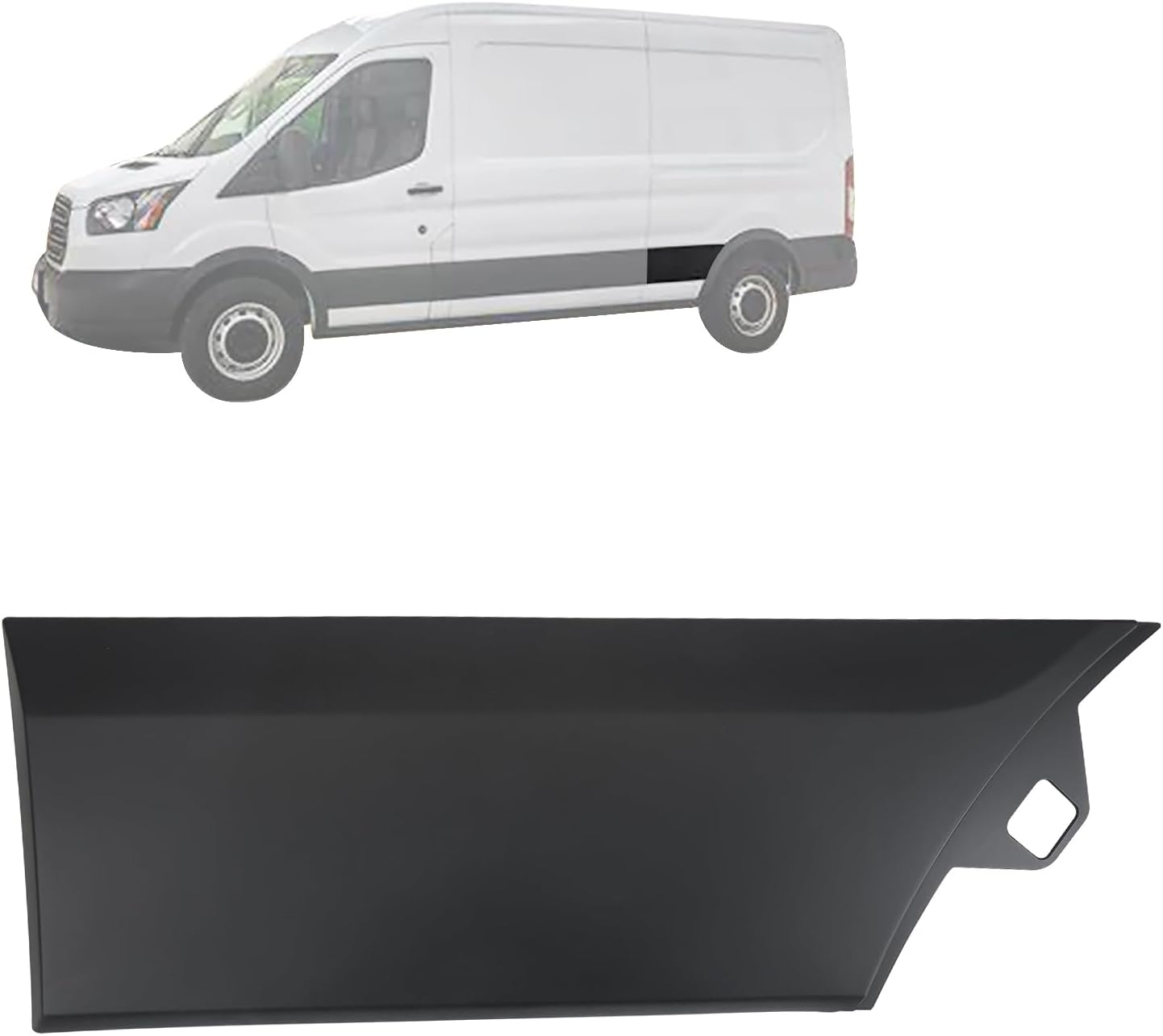 COOL STAR BK3Z6129397BA Rear Left Side Body Molding Trim Compatible with Ford Transit 2015 2016 2017 2018 2019 2020 2021 2023 2024 Replaces BK3Z-6129397-BA BK3Z 6129397 BA