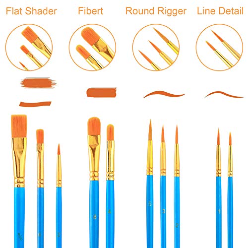 Painting Brush Palette Set, With 6 Packs Of 60 Brushes And 6 Palettes ,Nylon Brush Head, Suitable For Oil Watercolor, Etc., Perfect Art Painting Set. #TOP2