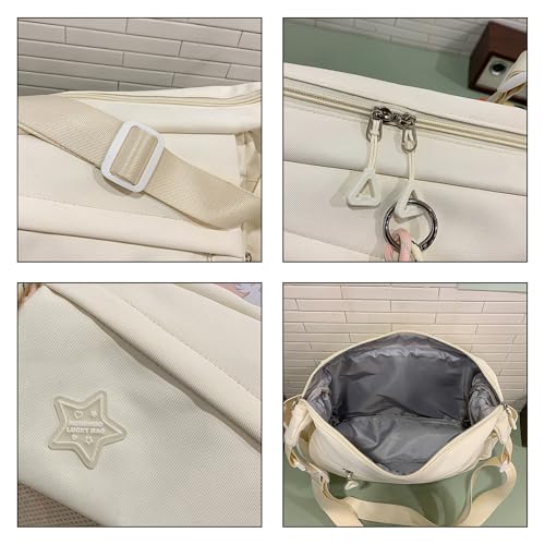 Cute Kawaii Crossbody Ita Bag with Clear Pocket for Pins, Aesthetic Y2K Star Perppy Anime Messenger Purse for Women4