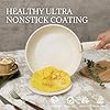 Ceramic Cookware Set Non Stick 8Pcs Pots and Pans Set Detachable Handle Induction Kitchen Cooking Set with Frying Pans Oven Dishwasher Safe, PFAS/PFOA Free, Cream White #2