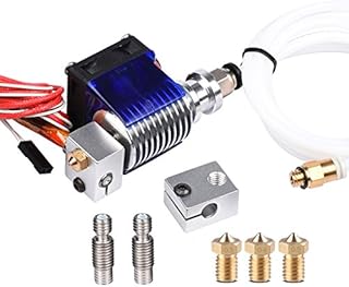 Wangdd22 E3D V6 Hot End Full Kit 1.75mm 12V Bowden/RepRap 3D Printer Extruder Parts Accessories 0.4mm Nozzle