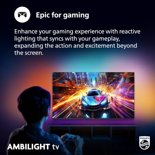 Image of PHILIPS 65 Inch 4K QLED Roku TV, 7985 Series, UHD 2160p, Ambilight,