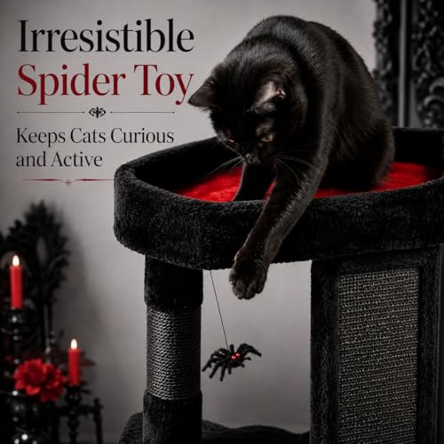 Árbol Rascador Gótico para Gatos con Cama Ataúd miniatura 5