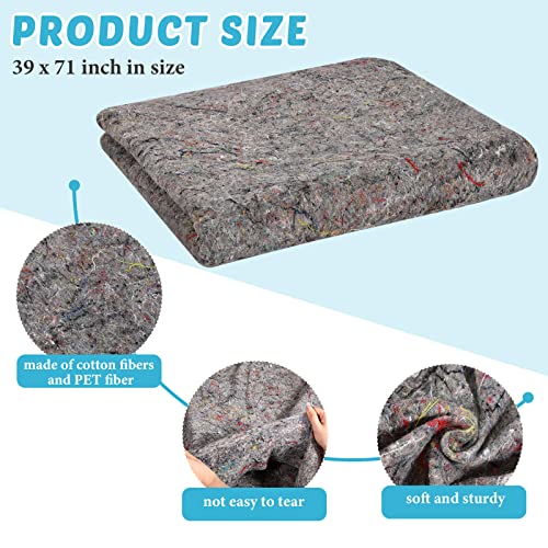 12 Pieces Moving Blankets Bulk 39 X 71 Inch Soft High Tensile Strength Cotton Fiber Packing Shipping Moving Pads For One Time Moving High Tensile Strength Moving Storage Blankets #TOP1