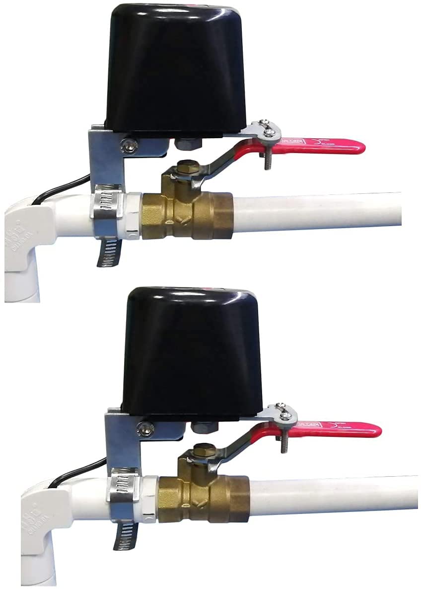 UseeLinkSmart WiFi Water Valve, 2-pack, Compatible with Alexa and Google Assistant,Application program iOS/Android