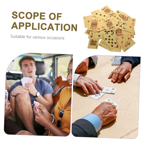 Abaodam 3 Kisten Spielkarten Mit Goldfolie Brettspielkarten Neuartige Spielkarten Wasserfeste Pokerkarten Motto-partyzubehör Spielzeug Für Kartenspiele Luxus-Spielkarten Das Haustier – Bild 3
