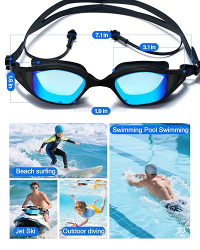 Image of Swim Goggles, Super Clear View,Goggles Swimming Adult, Suitable for All Kinds of Swimming Programs