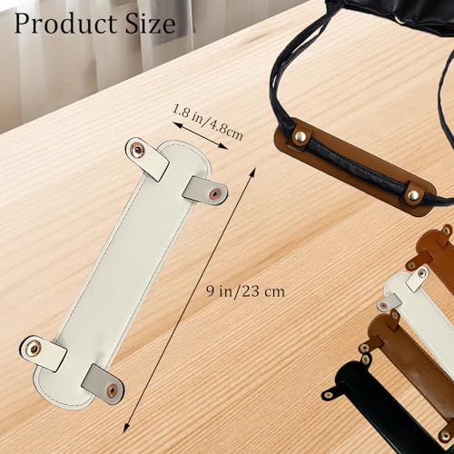 Image of 2 Pack Leather Purse Shoulder Strap Pads for Pressure Relief, Detachable Bag Handle Wrap Cover