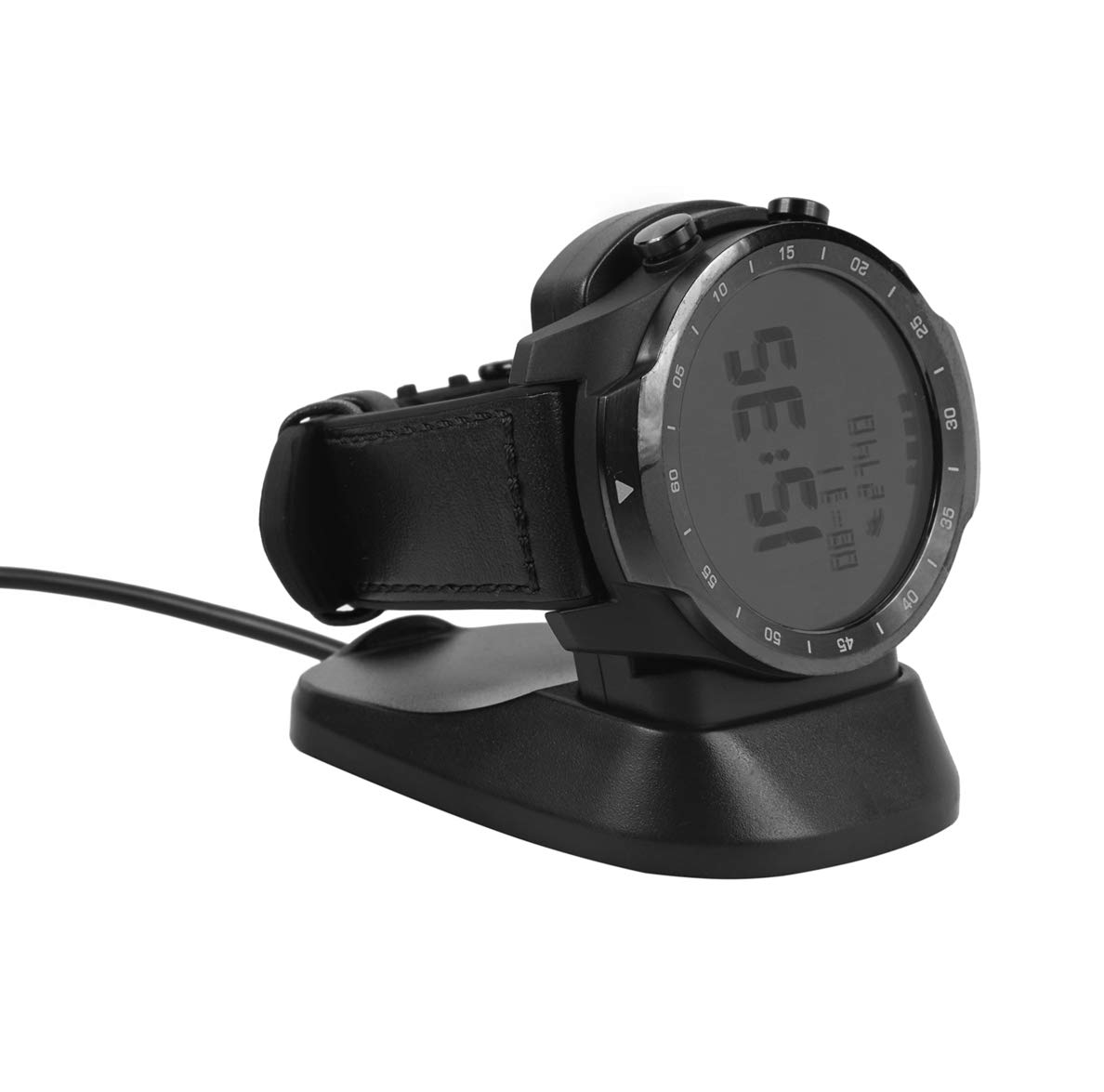 ★美品★ TicWatch Pro（黒）  箱・充電器・取説  付属  予備磁気充電スタンド付き ☆美品☆ TicWatch Pro（黒） 箱・充電器・取説 付属 予備磁気充電