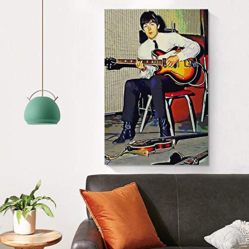 ASDYO Paul McCartney Poster sur toile du groupe de rock The Beatles 20 x 30 cm - Les Beatles, Paul McCartney, John Lennon, RIngo Starr, George Harrison ASDYO Paul McCartney Poster sur toile du groupe de rock The Beatles 20 x 30 cm – Image 5