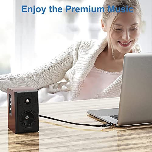 SUCESO Cable Jack 6.35mm a 3.5mm Nylon Trenzado TRS 3.5mm a 6.3mm Cable Audio Estéreo Macho a Macho Cable de Instrumento para Guitarra, Teclado, Altavoces, Dispositivos de Cine en Casa,Portátil,PC- 5M