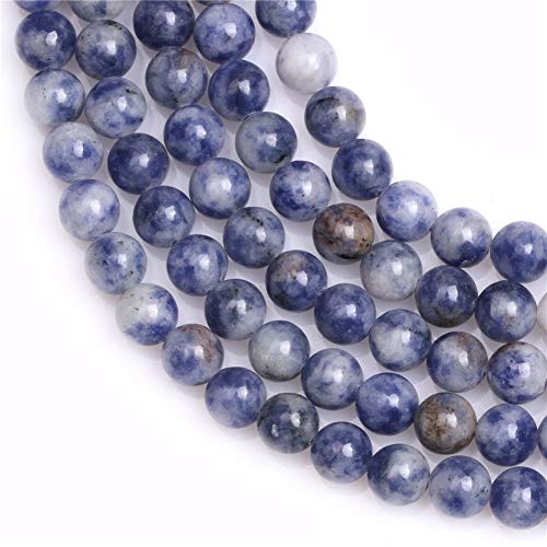 Blue White Sodalite Beads for Jewelry Making Natural Gemstone Semi Precious 12mm Round 15 inch(31-33pcs) - Image 2