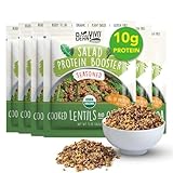 BeanVIVO 6-Pack Salad Protein Booster - Organic Lentils & Quinoa, fully cooked and seasoned,...