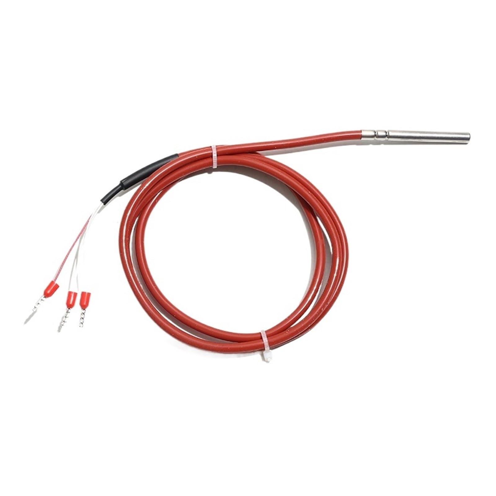 Sensor de temperatura tipo PT1000, 3 cables con sonda de acero inoxidable duradera, resistencia térmica de silicona de 0,5 M-10M, 1 ud. | PT1000 6x100mm 10m