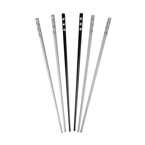 Miniatura 7 de Juego de 6 palillos de pelo con 3 diamantes, talla única