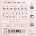 BTArtboxnails XCOATTIPS Press on Nails Almond - Skin Tones French Tip Nails, Medium Soft Gel Nail Tips with Nail Gel, French Protecting Duo, Nail Lamp, All in One Fake Nail Extension Kit