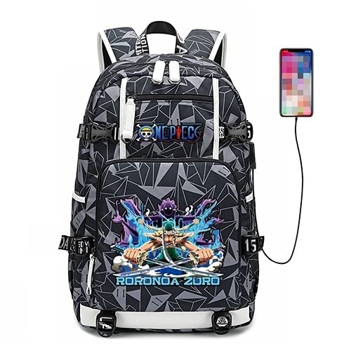 Dszgo Backpack Onepiece Anime Game Character Roronoa Zoro Nine Blades Uprising Oxford Cloth, Multi-style, Soft And Comfortable, Large Capacity, Travel Bag, Daily Necessities