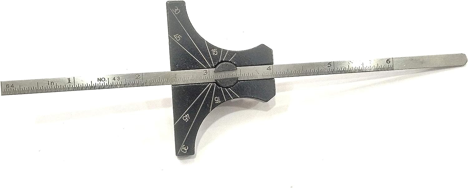 Stainless Steel Ruler Engineer's Depth Gauge Metric & Imperial 6" Ruler (150 mm)