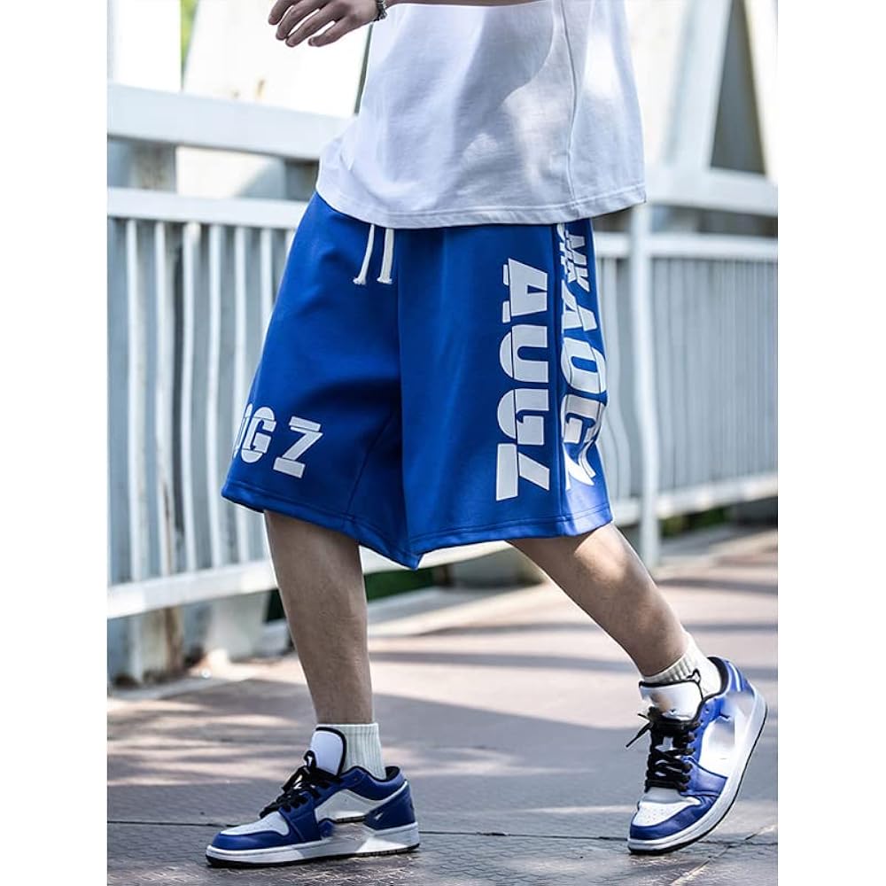 FIVETOSEVEN Techwear Shorts Summer Men Letter Printed Short